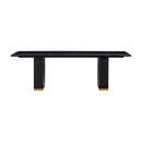 Chelsea Black Oak Wood 96" Rectangular Dining Table