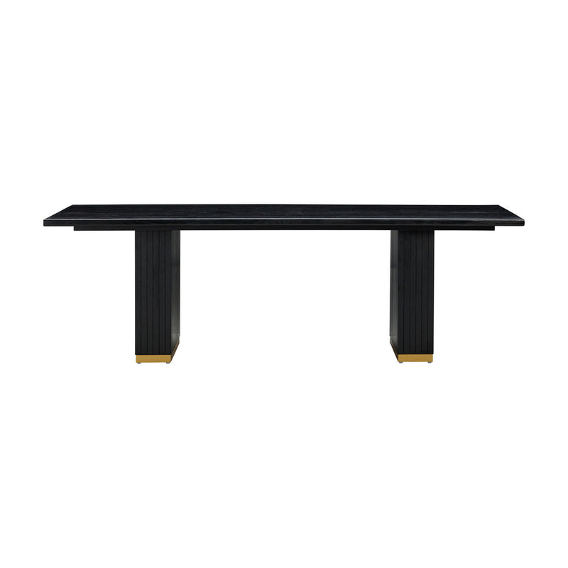 Chelsea Black Oak Wood 96" Rectangular Dining Table