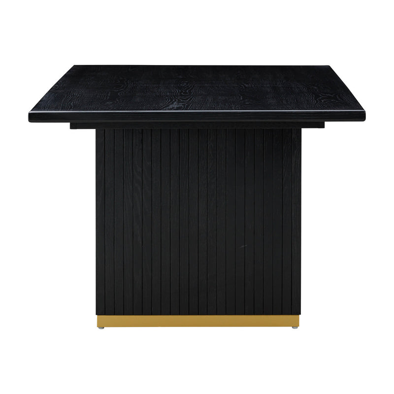 Chelsea Black Oak Wood 96" Rectangular Dining Table
