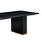 Chelsea Black Oak Wood 96" Rectangular Dining Table
