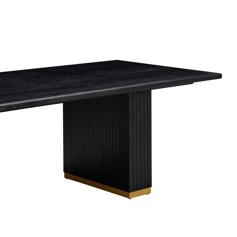 Chelsea Black Oak Wood 96" Rectangular Dining Table