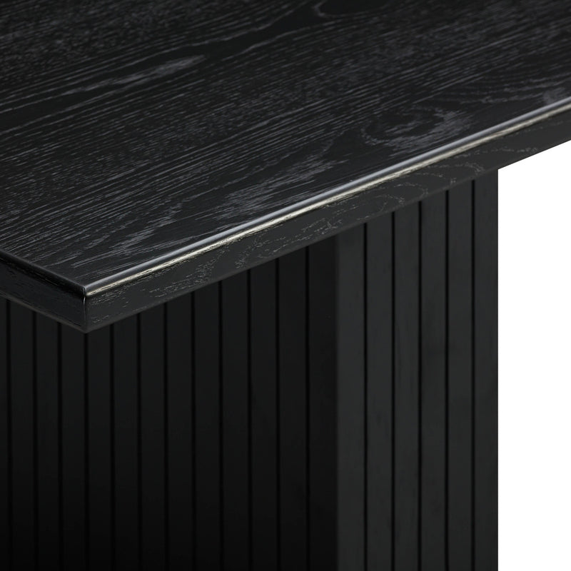 Chelsea Black Oak Wood 96" Rectangular Dining Table