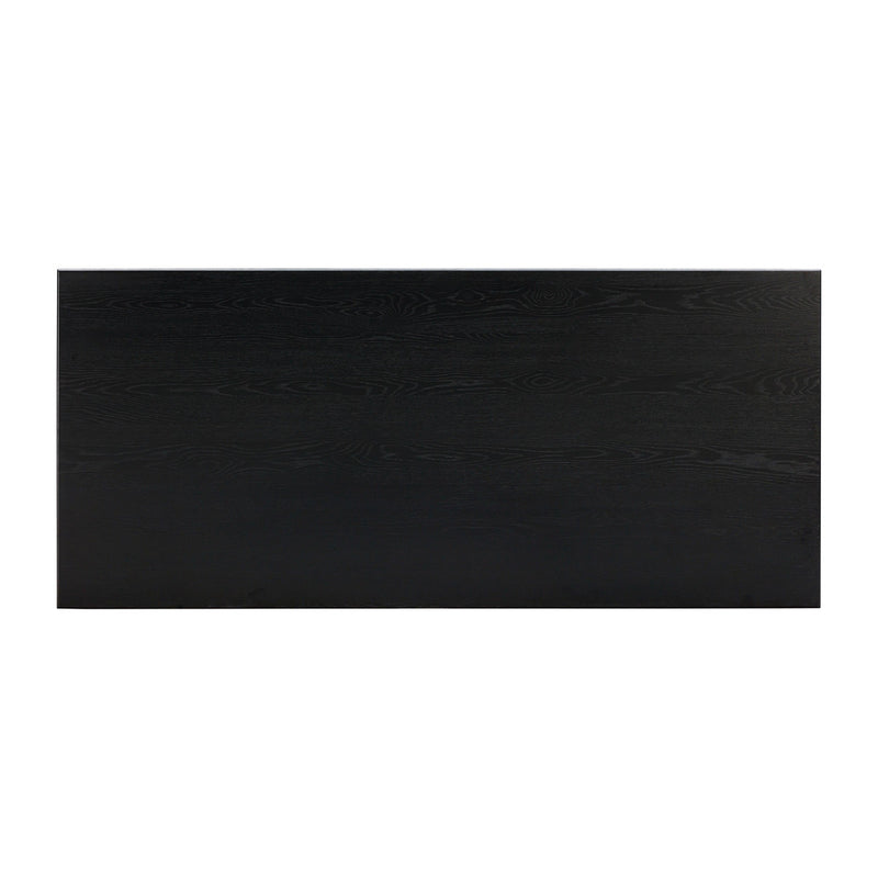 Chelsea Black Oak Wood 96" Rectangular Dining Table