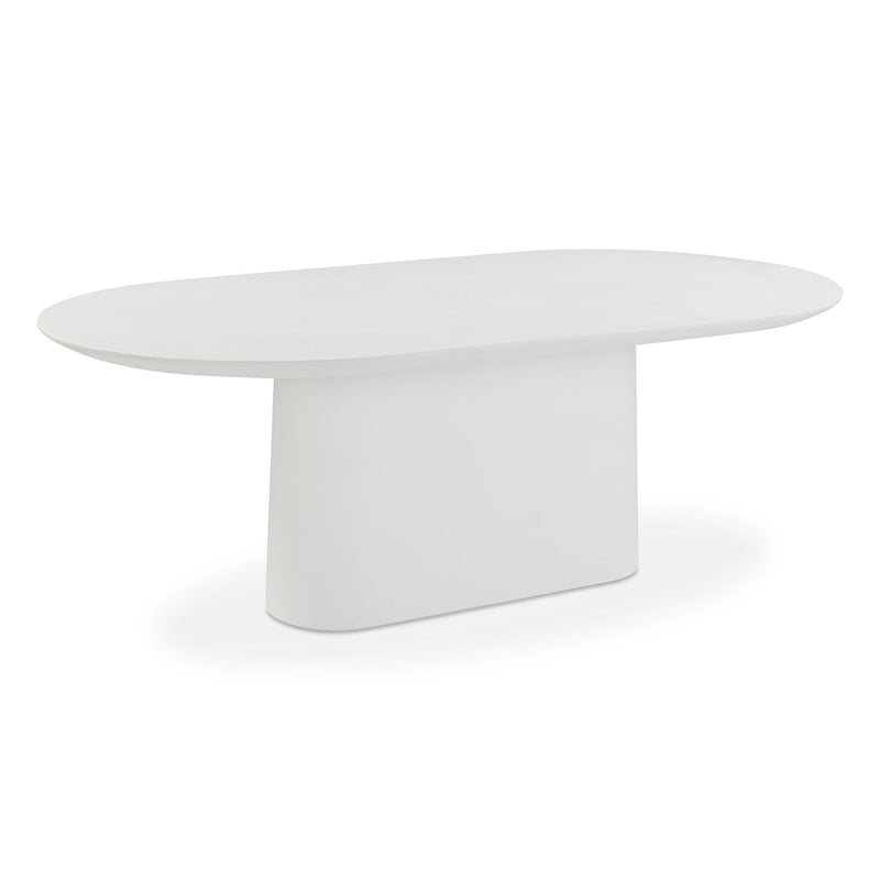Nara 84" Pure White Indoor/Outdoor Concrete Dining Table