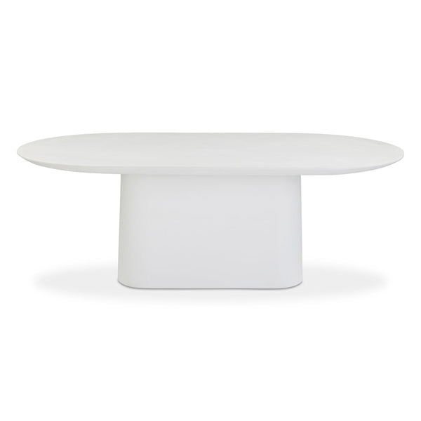 Nara 84" Pure White Indoor/Outdoor Concrete Dining Table