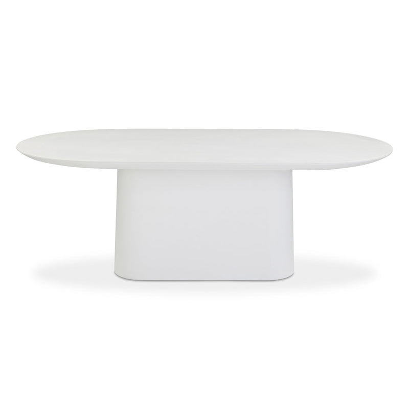 Nara 84" Pure White Indoor/Outdoor Concrete Dining Table