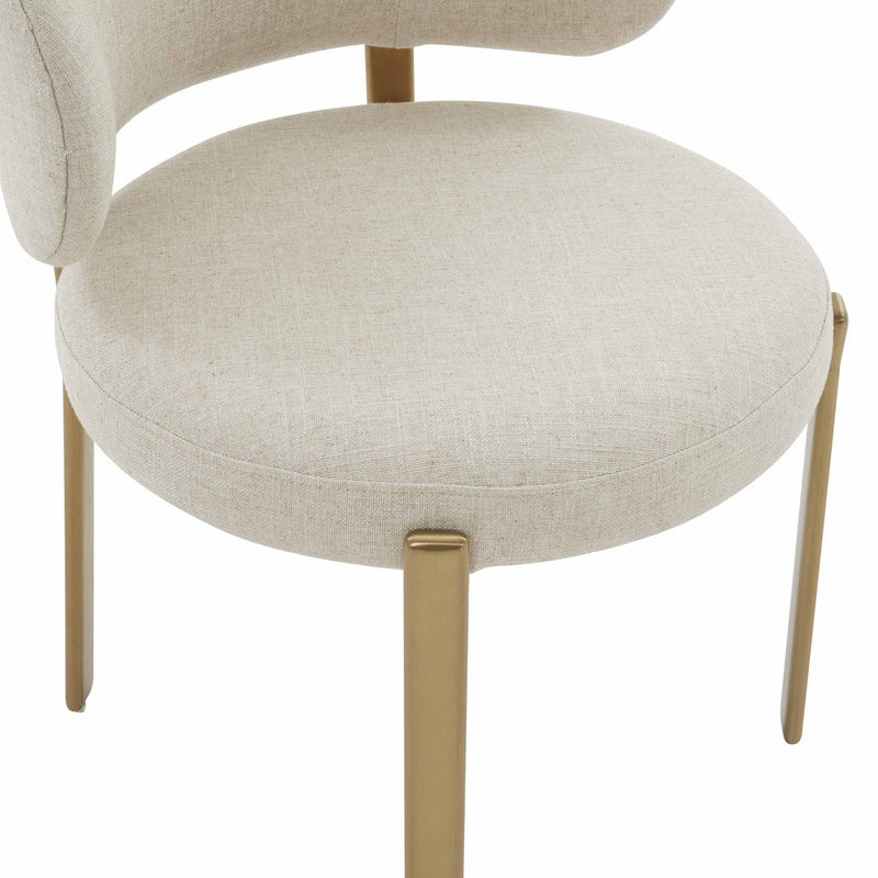 Margaret Cream Linen Dining Chair