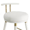 Juniper White Vegan Leather Barstool