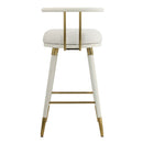 Juniper White Vegan Leather Barstool