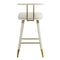 Juniper White Vegan Leather Barstool