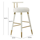 Juniper White Vegan Leather Barstool