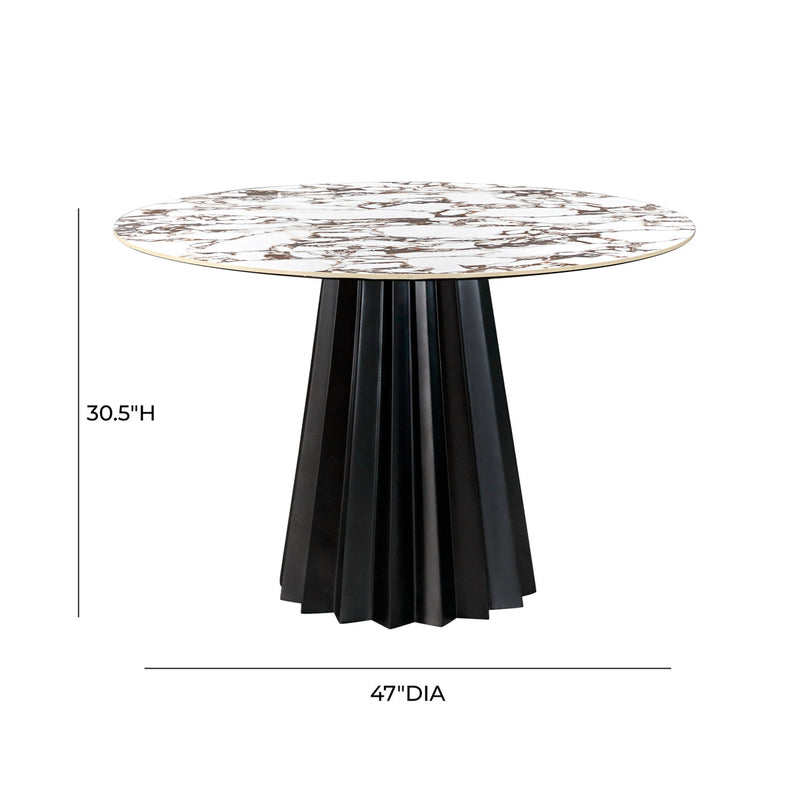 Jimena Marble 47" Round Dining Table