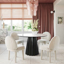 Jimena Marble 47" Round Dining Table