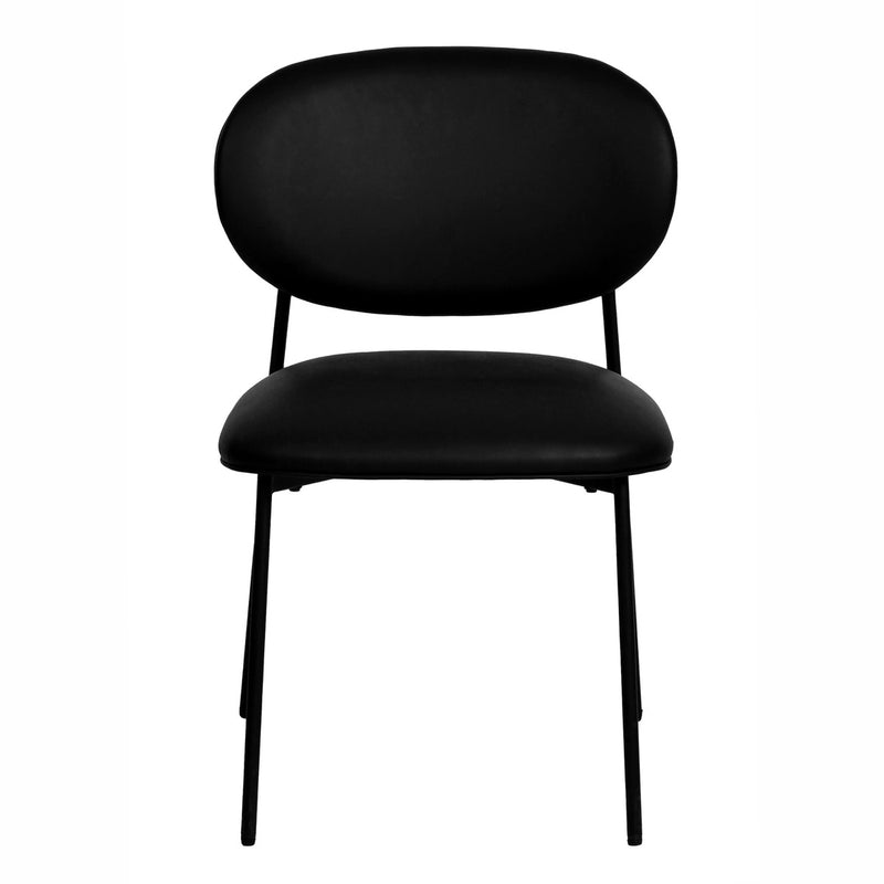 McKenzie Vegan Leather Stackable Dining Chair - Set of 2