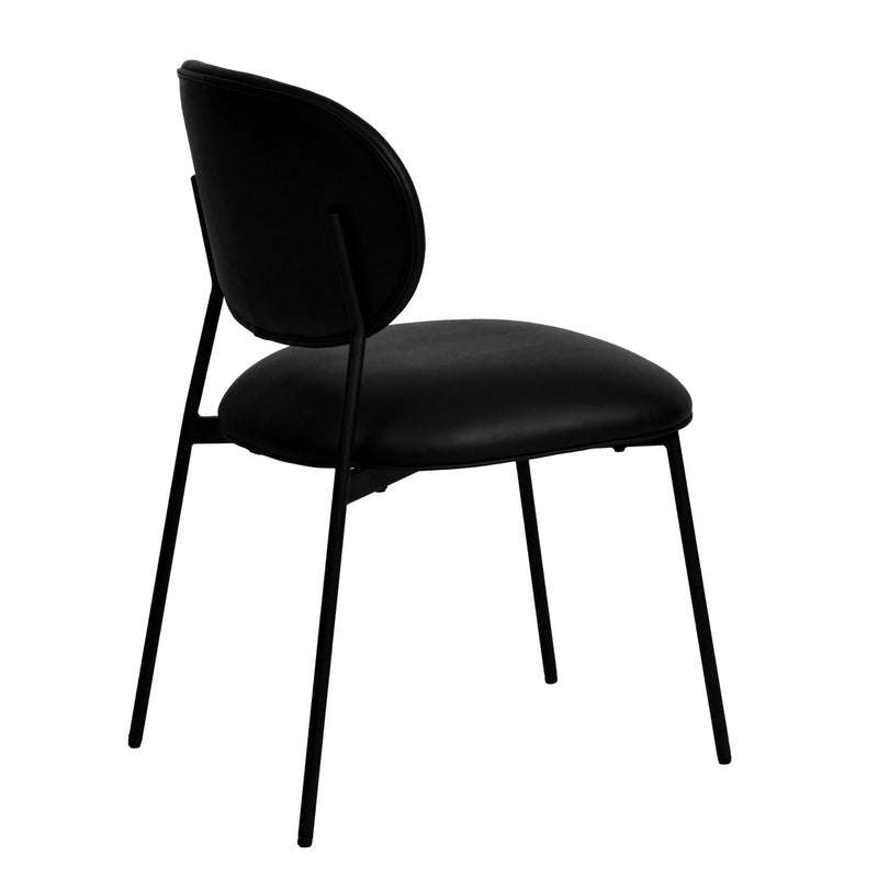 McKenzie Vegan Leather Stackable Dining Chair - Set of 2