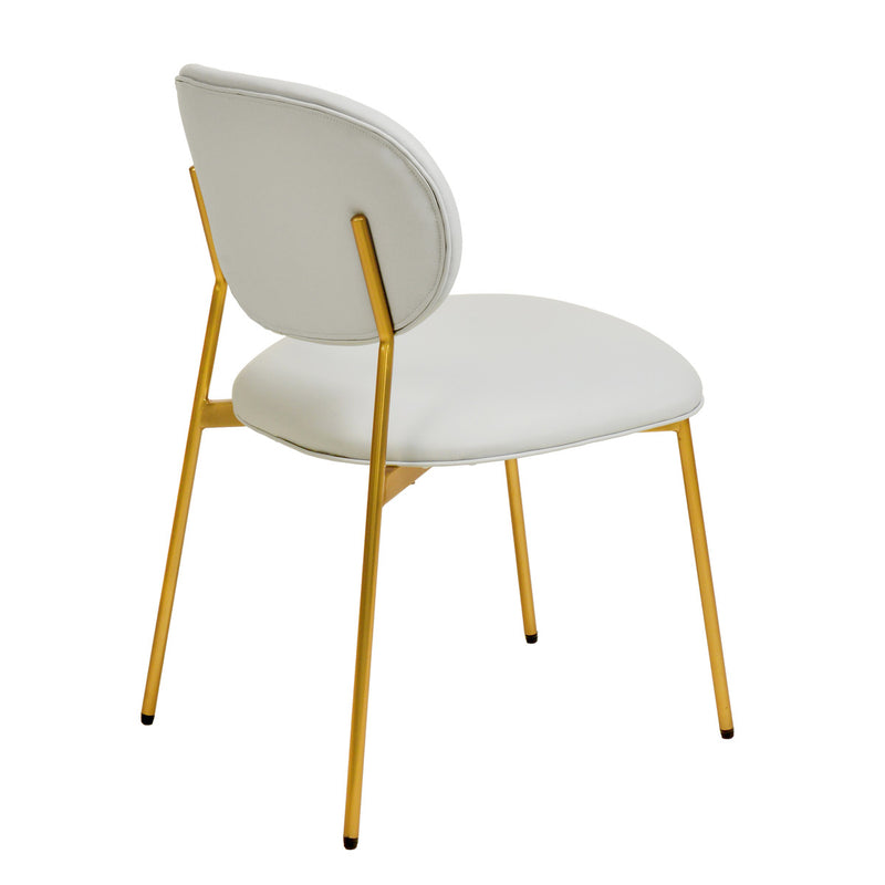 McKenzie Vegan Leather Stackable Dining Chair - Set of 2