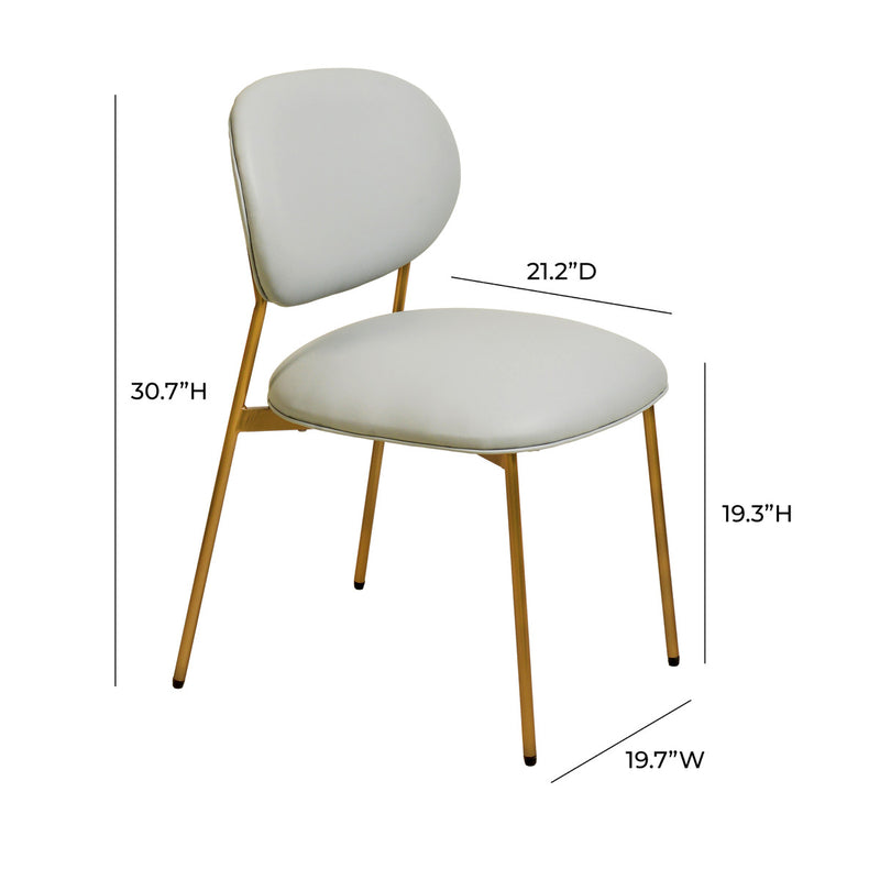 McKenzie Vegan Leather Stackable Dining Chair - Set of 2