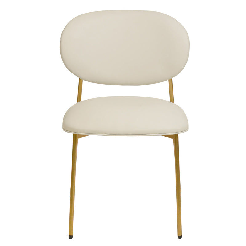 McKenzie Vegan Leather Stackable Dining Chair - Set of 2