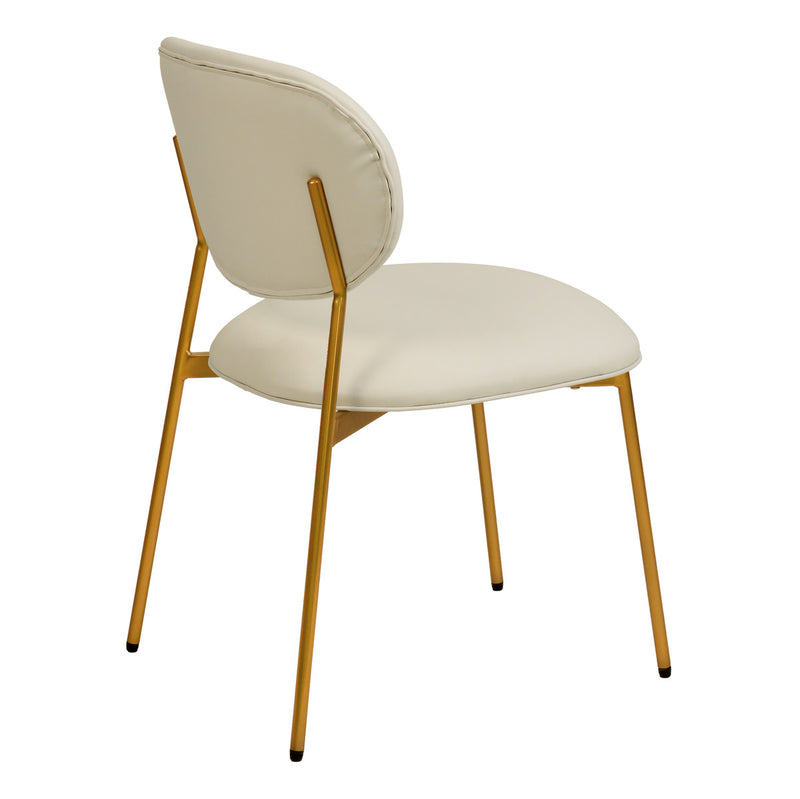 McKenzie Vegan Leather Stackable Dining Chair - Set of 2