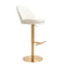 Venus Cream and Gold Adjustable Swivel Stool