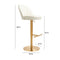 Venus Cream and Gold Adjustable Swivel Stool