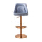Maven Blue and Rose Gold Adjustable Swivel Stool