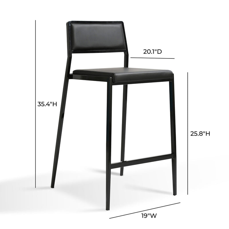 Gale Performance Vegan Leather Stackable Stool - Set of 2