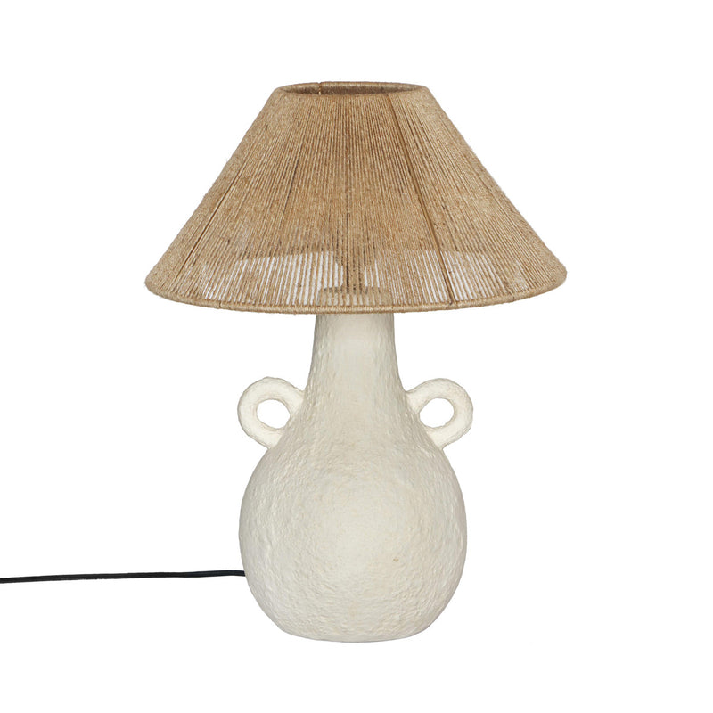 Lalit Natural & White Ceramic Table Lamp
