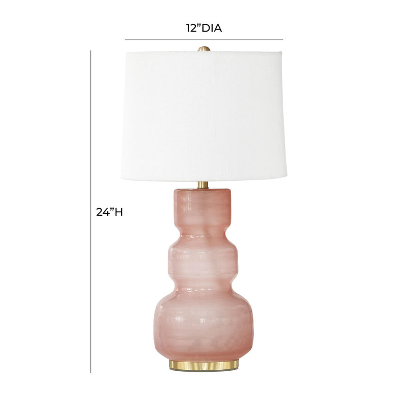 Winter Pink Glass Table Lamp