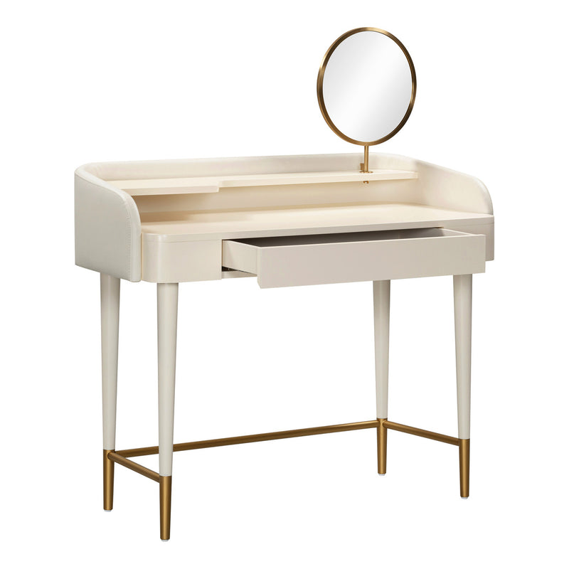 Penelope Vegan Leather Wrapped Vanity Desk
