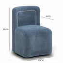 Dolce Velvet Rolling Desk Chair