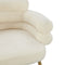 Dente Cream Faux Sheepskin Dining Chair