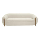 Lina Cream Chenille Textured Sofa