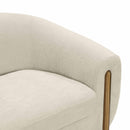 Lina Cream Chenille Textured Sofa