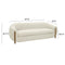 Lina Cream Chenille Textured Sofa