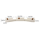 Fickle Cream Boucle 5-Piece Modular Sectional