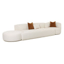 Fickle Cream Boucle 3-Piece Chaise Modular Sofa