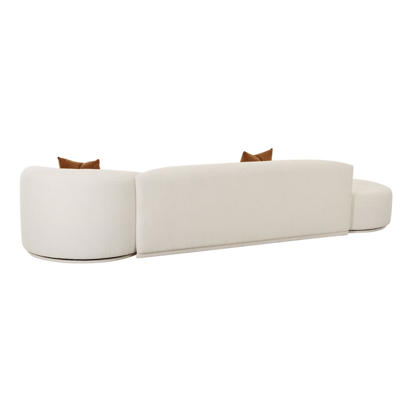 Fickle Cream Boucle 3-Piece Chaise Modular Sofa