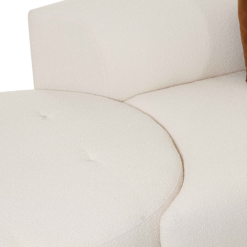 Fickle Cream Boucle 3-Piece Chaise Modular Sofa
