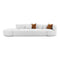Fickle Grey Velvet 3-Piece Chaise Modular Sofa