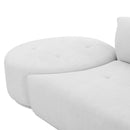 Fickle Grey Velvet 3-Piece Chaise Modular Sofa
