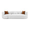 Fickle Grey Velvet 2-Piece Modular RAF Sofa