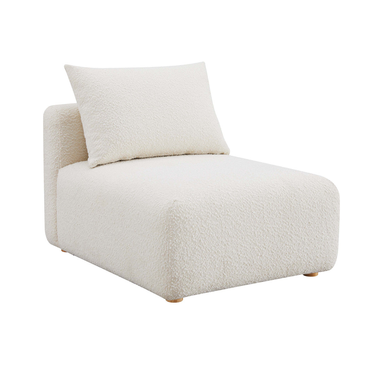 Hangover Cream Boucle Modular Armless Chair
