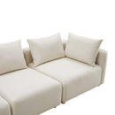 Hangover Cream Linen 4-Piece Modular Sectional