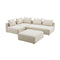 Hangover Cream Linen 4-Piece Modular Chaise Sectional