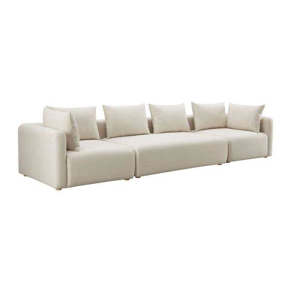 Hangover Cream Linen 145" Long Sofa