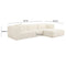 Tarra Fluffy Oversized Corduroy Modular RAF Sectional