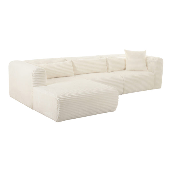 Tarra Fluffy Oversized Corduroy Modular LAF Sectional
