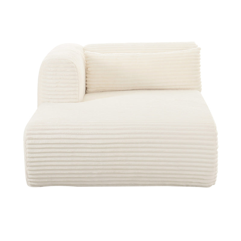 Tarra Fluffy Oversized Corduroy Modular LAF Chaise