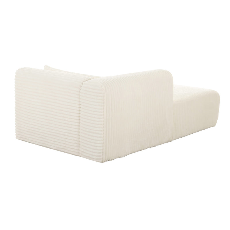 Tarra Fluffy Oversized Corduroy Modular LAF Chaise